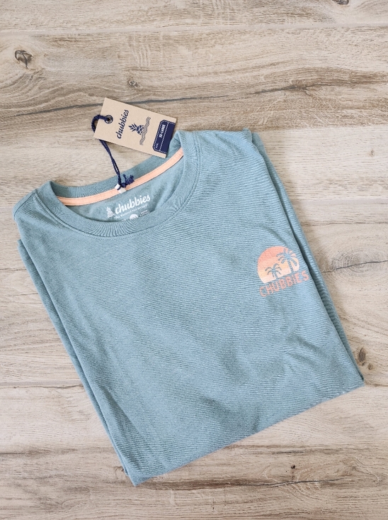 chubbies Other - Chubbies The Weekend Has Arrived Green Tee with Peach Sunset Logo Men's XXL